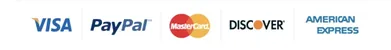 Accepted cards: Visa, Mastercard, Discover, American Express